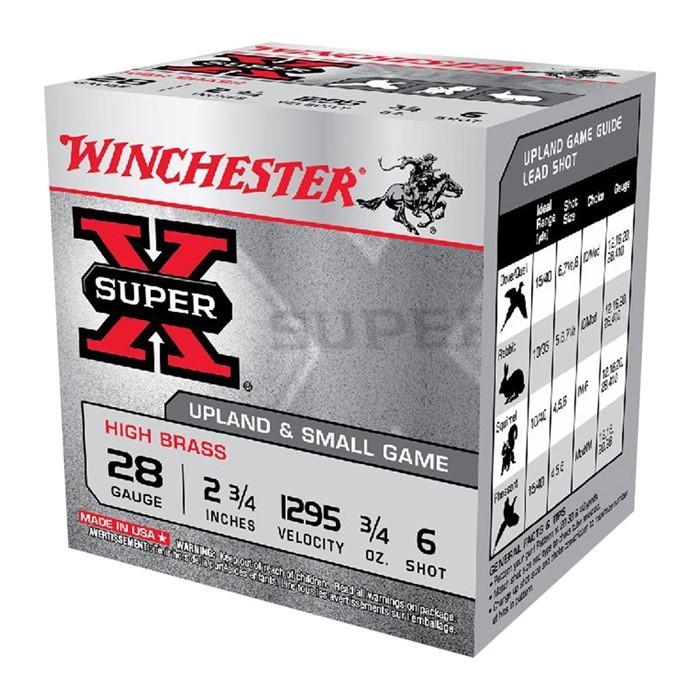 SUPER-X 28 GAUGE2-3/4'' #6 SHOT SHOTGUN AMMO