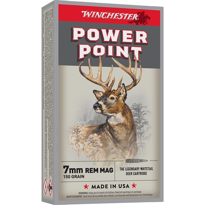 POWER POINT 7MM REMINGTON MAGNUM RIFLE AMMO