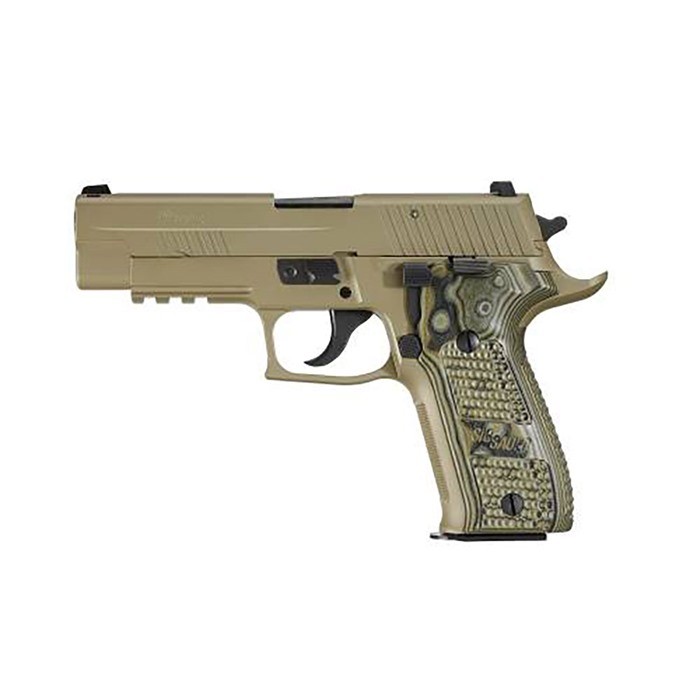 P226 9mm 4.4''  Scorpion FDE DA/SA BLK/GRN G10 Grip 10rd SRT