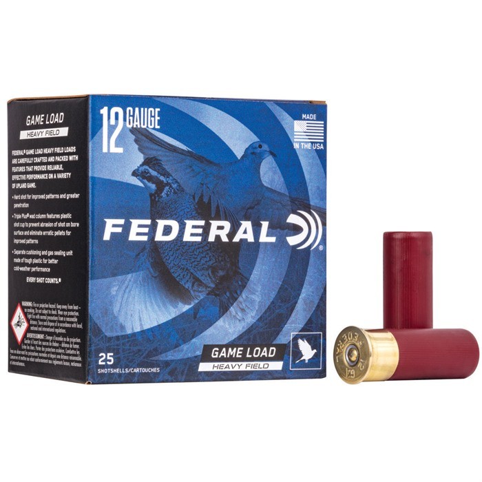 GAME LOAD UPLAND HEAVY FIELD 12 GA 2-3/4'' #6 SHOT SHOTGUN AMMO