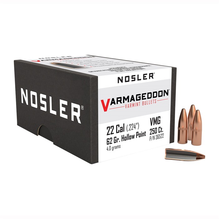 VARMAGEDDON 22 CALIBER (0.224'') HOLLOW POINT FLAT BASE BULLETS