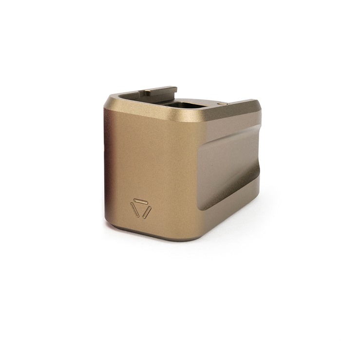 ALUMINUM EXTENDED MAG PLATE FOR GLOCK~G19 (9MM)
