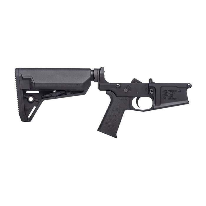 M5 COMPLETE LOWER RECEIVER W/MOE SL GRIP & SL-S CARBINE STOCK - M5 COMP LOWER W/MOE SL GRIP & SL-S CARB STK FOR AR .308 BLK