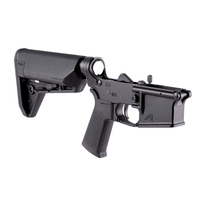 COMPLETE LOWER RECEIVER W/MOE SL GRIP & SL-S STOCK FOR AR-15 - COMP LOWER W/MOE SL GRIP & SL-S CARBINE STOCK FOR AR-15 BLK