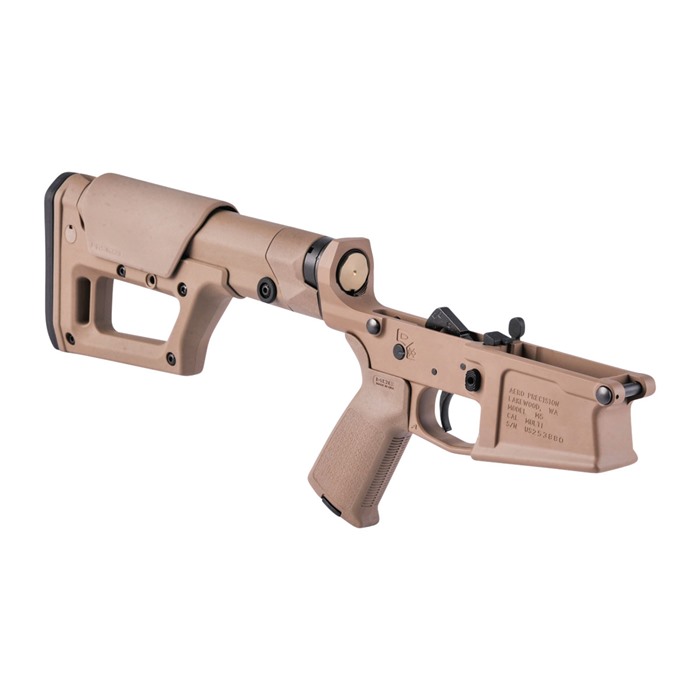 AERO PRECISION-M5 COMPLETE LOWER W/MOE GRIP & PRS LITE STOCK - M5 COMP LOWER RCVR W/ MAGPUL MOE & PRS LITE FOR AR .308 FDE