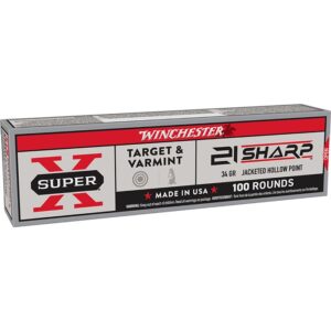 SUPER-X 21 SHARP JACKETED HOLLOW POINT RIMFIRE AMMO