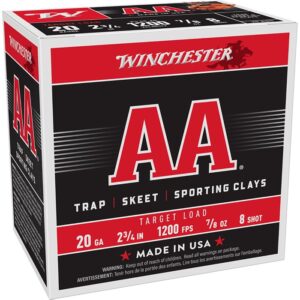 AA 20 GAUGE 2-3/4'' #8 SHOT SHOTGUN AMMO