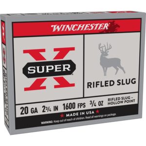 SUPER-X 20 GAUGE 2-3/4'' RIFLED SLUG SHOTGUN AMMO