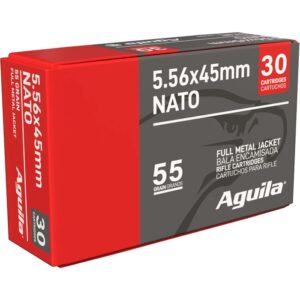 5.56X45MM NATO FULL METAL JACKET RIFLE AMMO - RANGE 5.56X45 NATO 55GR FULL METAL JACKET 30/BOX