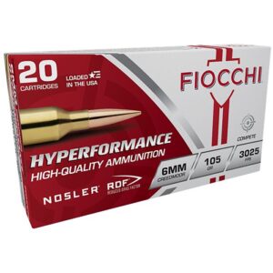 HYPERFORMANCE 6MM CREEDMOOR HOLLOW POINT BOAT TAIL RIFLE AMMO