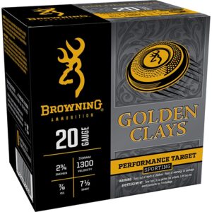 GOLDEN CLAYS 20 GAUGE 2-3/4” #7.5 SHOT SHOTGUN AMMO - GOLDEN CLAYS 20 GAUGE 2-3/4'' 7/8OZ #7.5 SHOT 25/BOX
