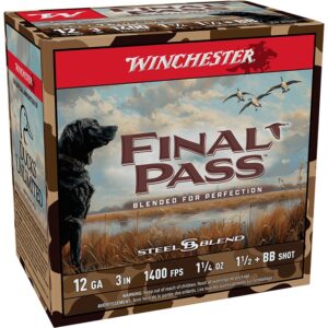 FINAL PASS 12 GAUGE 3” #1.5 & #BB SHOT BLEND SHOTGUN AMMO
