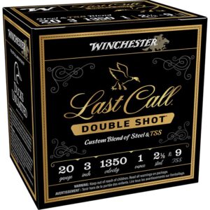LAST CALL DOUBLE SHOT 20 GAUGE 3” #2.5 & #9 BLEND SHOTGUN AMMO
