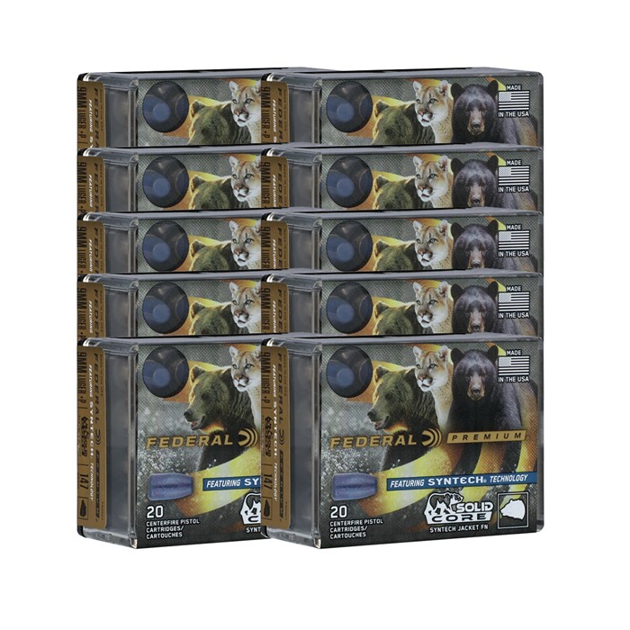 SOLID CORE SYNTECH 9MM LUGER AMMO - 9MM LUGER +P 147GR SYNTECH SOLID FLAT NOSE 200/CASE