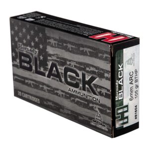 BLACK® 6MM ARC BOAT TAIL HOLLOW POINT RIFLE AMMO