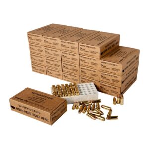SERVICE GRADE 9MM LUGER HANDGUN AMMO - 9MM LUGER 115GR FULL METAL JACKET 500/CASE