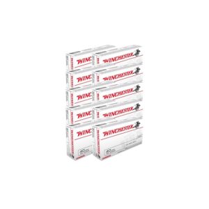 USA WHITE BOX 40 S&W FULL METAL JACKET FLAT NOSE HANDGUN AMMO