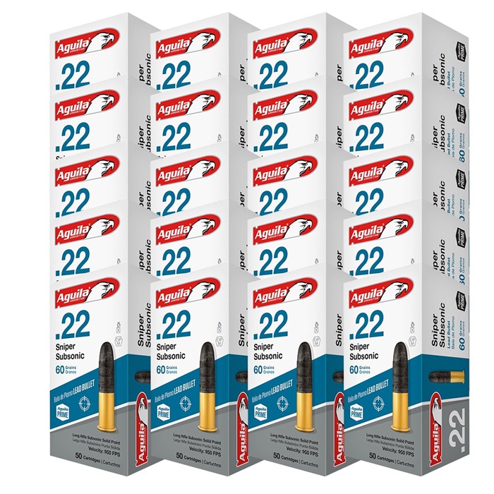 SNIPER SUBSONIC 22 LONG RIFLE RIMFIRE AMMO - 22LR 60GR SNIPER SUBSONIC LEAD SOLID POINT 1000/CASE