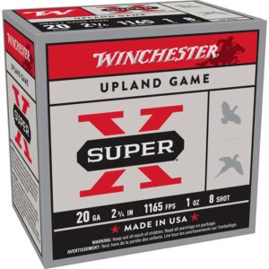 SUPER-X 20 GAUGE 2-3/4'' #8 SHOT SHOTGUN AMMO