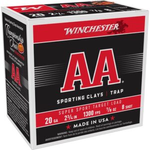AA SUPER SPORT SPORTING CLAYS 20 GAUGE SHOTGUN AMMO
