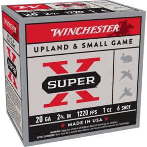 SUPER-X 20 GAUGE 2-3/4'' # 6 SHOT SHOTGUN AMMO