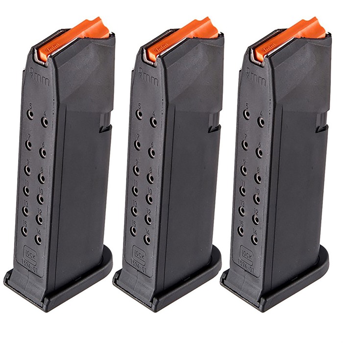 GEN 5 MAGAZINE - MAGAZINE 9MM LUGER 15RD FOR GLOCK 19 GEN5 BLACK 3-PACK
