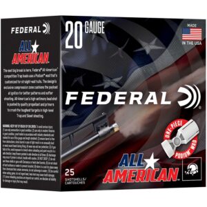 ALL AMERICAN 20 GAUGE 2-3/4'' #7.5 SHOT SHOTGUN AMMO