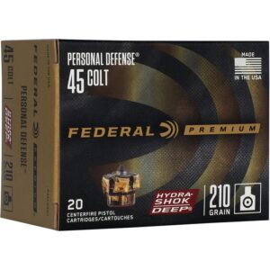PERSONAL DEFENSE 45 COLT HYDRA-SHOK DEEP JHP HANDGUN AMMO
