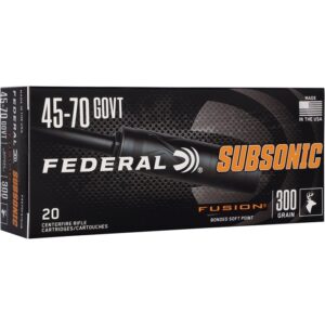 SUBSONIC 45-70 GOVERNMENT FUSION SOFT POINT RIFLE AMMO