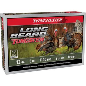 LONG BEARD TUNGSTEN 12 GA 3'' #8 SHOT SHOTGUN AMMO