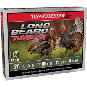 LONG BEARD TUNGSTEN 20 GA 3'' #8 SHOT SHOTGUN AMMO