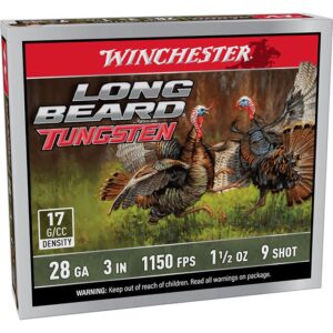 LONG BEARD TUNGSTEN 28 GA 3'' #9 SHOT SHOTGUN AMMO