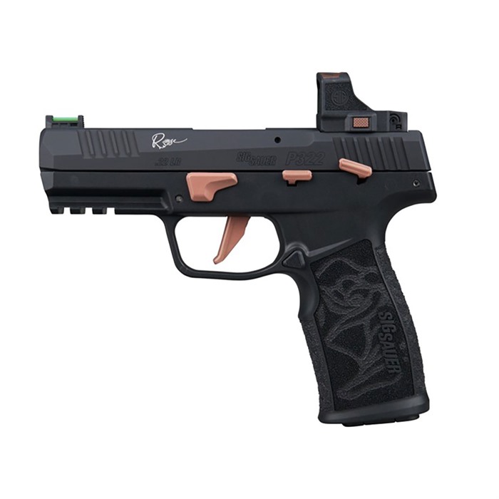 P322 ROSE 22 LONG SEMI-AUTO HANDGUN W/ROMEO-RS COMPACT - P322 ROSE 22LR 4''BBL (3)10RD MAGS W/ROMEO-RS BLACK/ROSE