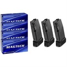 MAGTECH 9MM LUGER AMMO 200 ROUNDS & P365/X/XL MAGAZINES 3-PACK - SPORT SHOOT 9MM LUGER 115GR 200RD W/3X P365/X/XL 12RD MAGS