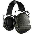 SUPREME T2 MIL-RATED ELECTRONIC EARMUFF - SUPREME T2 ELECTRONIC EAR MUFF W/LEATHER HEADBAND GREEN