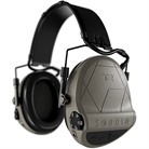 SUPREME T2 MIL-RATED ELECTRONIC EARMUFF - SUPREME T2 ELECTRONIC EAR MUFF W/LEATHER HEADBAND TAN